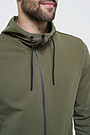 Cotton terry zip-through hoodie 3 | GREEN/ KHAKI / LIME GREEN | Audimas