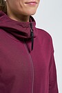 Modal cotton terry zip-through hoodie 3 | BROWN/BORDEAUX | Audimas