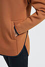 Cotton interlock knit sweatshirt 3 | BROWN/BORDEAUX | Audimas