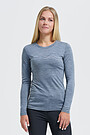 Fine merino wool long sleeve top 1 | GREY/MELANGE | Audimas