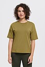 Relaxed fit modal-cotton t-shirt 1 | GREEN/ KHAKI / LIME GREEN | Audimas