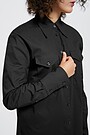 Stretch cotton shirt dress 3 | BLACK | Audimas