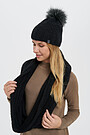 Soft knitted muff with wool 3 | BLACK | Audimas
