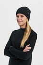 Knitted merino wool cap 2 | BLACK | Audimas