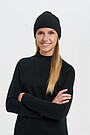 Knitted merino wool cap 4 | BLACK | Audimas