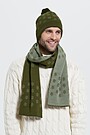 Knitted scarf of wool FOREST MOOD 1 | GREEN/ KHAKI / LIME GREEN | Audimas