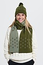 Knitted scarf of wool FOREST MOOD 2 | GREEN/ KHAKI / LIME GREEN | Audimas