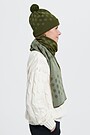 Knitted scarf of wool FOREST MOOD 4 | GREEN/ KHAKI / LIME GREEN | Audimas