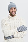 Knitted warm mittens FOREST MOOD 4 | GREY/MELANGE | Audimas