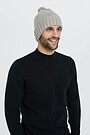 Knitted cap with cashmere 2 | GREY/MELANGE | Audimas
