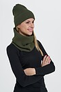 Soft touch knitted cap 1 | GREEN/ KHAKI / LIME GREEN | Audimas