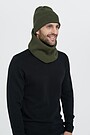 Soft touch knitted cap 2 | GREEN/ KHAKI / LIME GREEN | Audimas