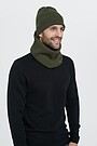Soft touch knitted cap 2 | GREEN/ KHAKI / LIME GREEN | Audimas