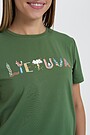 Cotton tee SURINK LIETUVĄ 3 | GREEN/ KHAKI / LIME GREEN | Audimas