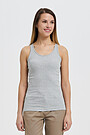 Organic cotton tank top 1 | GREY/MELANGE | Audimas