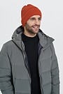 Knitted merino wool cap 3 | BROWN/BORDEAUX | Audimas