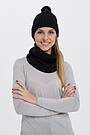 Knitted merino wool cap 2 | BLACK | Audimas