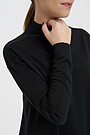 Merino wool mix long sleeve midi dress 3 | BLACK | Audimas
