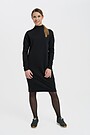 Merino wool mix long sleeve midi dress 4 | BLACK | Audimas