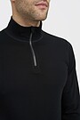 Merino wool mix half-zip jumper 3 | BLACK | Audimas