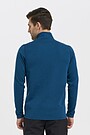 Merino wool mix half-zip jumper 2 | BLUE | Audimas