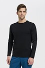 Merino wool mix sweatshirt 1 | BLACK | Audimas