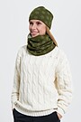 Knitted neck muff of wool FOREST MOOD 3 | GREEN/ KHAKI / LIME GREEN | Audimas