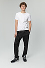Stretch cotton relaxed fit sweatpants 4 | BLACK | Audimas