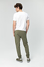 Stretch cotton slim fit sweatpants 2 | GREEN/ KHAKI / LIME GREEN | Audimas