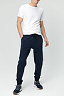 Stretch cotton slim fit sweatpants 1 | BLUE | Audimas