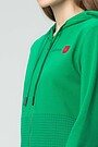 stretch cotton zip-through hoodie 4 | GREEN | Audimas