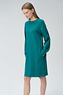 Soft surface modal long sleeve dress 4 | GREEN/ KHAKI / LIME GREEN | Audimas