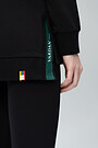 Lengthened stretch cotton zip-through jacket 4 | BLACK | Audimas