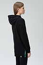 Lengthened stretch cotton zip-through jacket 2 | BLACK | Audimas