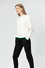 Stretch cotton sweatshirt 3 | WHITE | Audimas