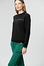 Stretch cotton sweatshirt 2 | BLACK | Audimas