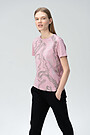 Stretch cotton tee with print 4 | RED/PINK | Audimas