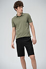 Stretch cotton polo shirt 4 | GREEN/ KHAKI / LIME GREEN | Audimas