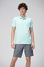 Stretch cotton polo shirt 4 | BLUE | Audimas