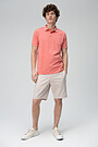 Stretch cotton polo shirt 5 | RED/PINK | Audimas
