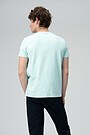 Stretch cotton tee with print 2 | BLUE | Audimas