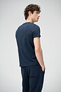 Stretch cotton tee with print 2 | BLUE | Audimas