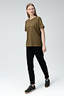 Oversized soft touch modal tee 4 | GREEN/ KHAKI / LIME GREEN | Audimas