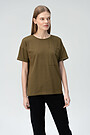 Oversized soft touch modal tee 1 | GREEN/ KHAKI / LIME GREEN | Audimas