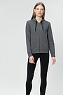 Stretch cotton zip-through hoodie 3 | GREY/MELANGE | Audimas