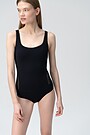Mesh inset one-piece swimsuit 4 | BLACK | Audimas