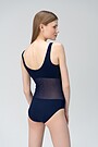 Mesh inset one-piece swimsuit 2 | BLUE | Audimas