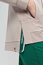 Lengthened stretch cotton zip-through jacket 4 | BROWN | Audimas