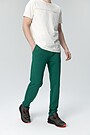 Straight fit stretch sweatpants with cotton inside 1 | GREEN/ KHAKI / LIME GREEN | Audimas