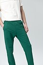 Straight fit stretch sweatpants with cotton inside 4 | GREEN/ KHAKI / LIME GREEN | Audimas